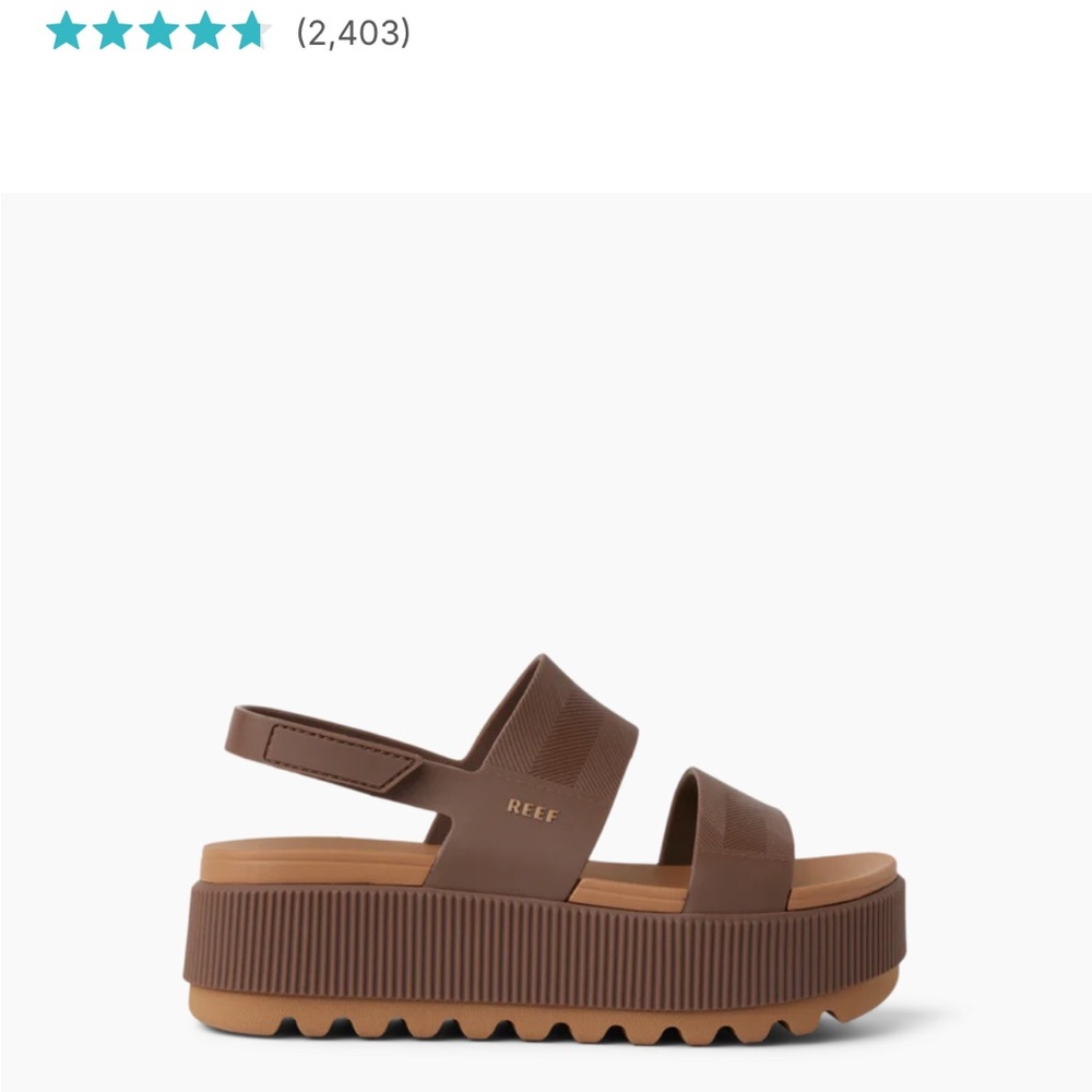 Reef Women's Tan Platform Sandals